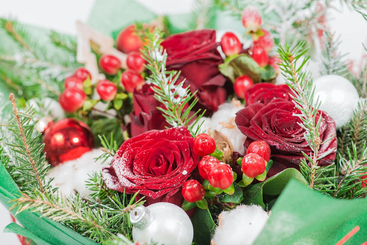 Christmas bouquet of flowers