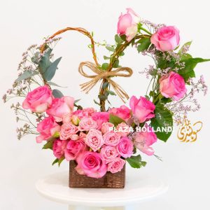 heart shaped flower arrangement