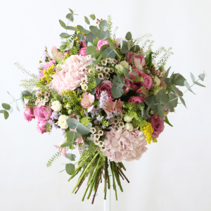 Pink hydrangea flower bouquet