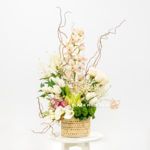 Basket arrangement of flowers