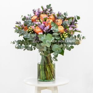 flower bouquet in a glass vase