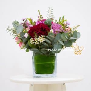 purple flower arrangement