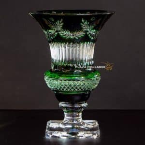 Green crystal vase