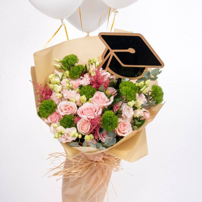 Pink Rose Floral Graduation Celebration