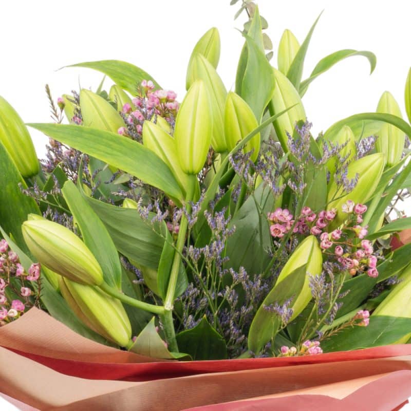 White Lily With Green Bouquet