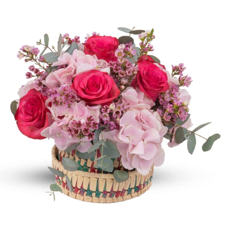 Mixed Flowers Basket Arrangement