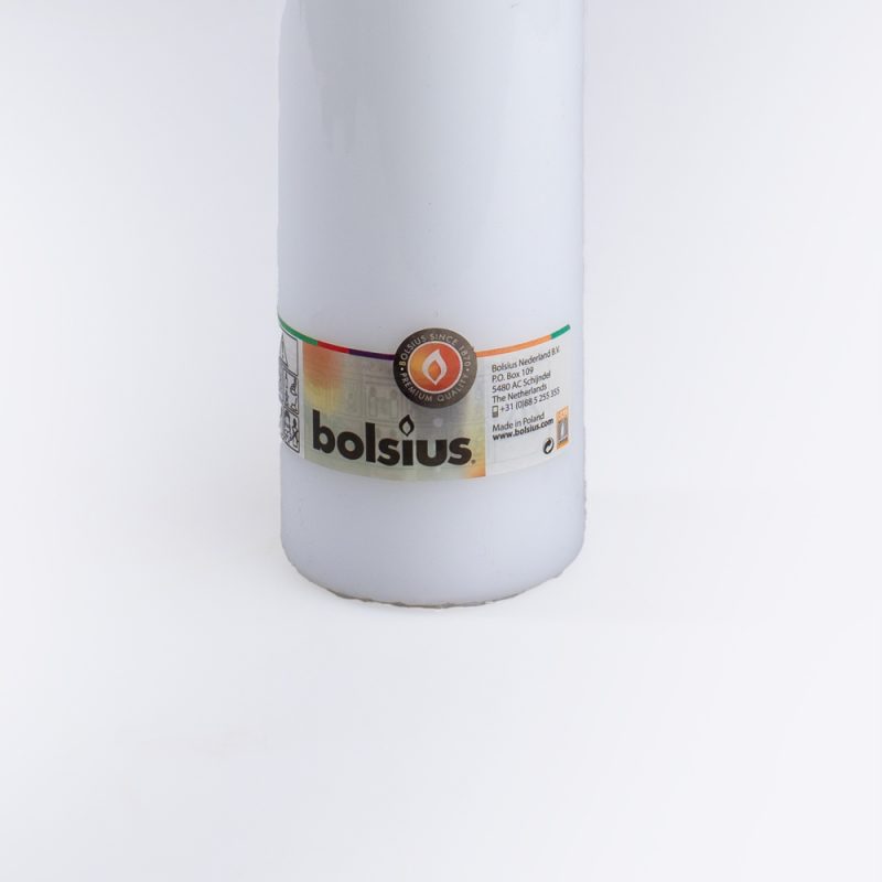 Bolsius White Pillar Candle - 250x78mm