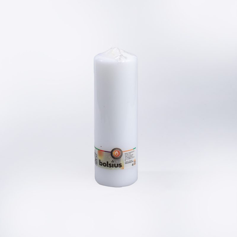 Bolsius White Pillar Candle - 250x78mm