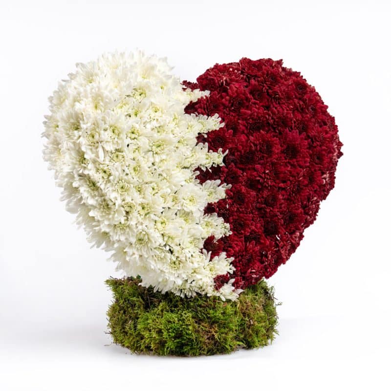 Qatar National Day - Heart Shape Flag Arrangement