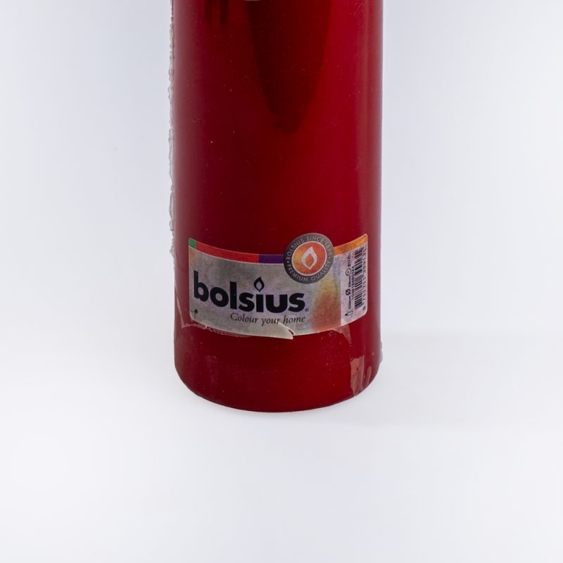 Bolsius Red Pillar Candle 250x78mm