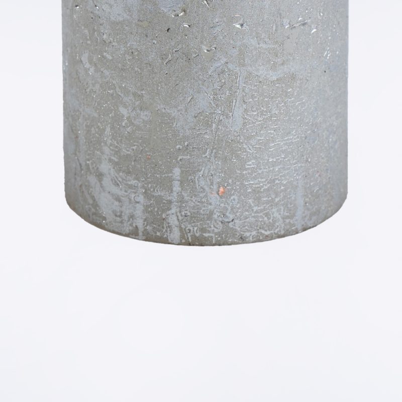 Bolsius Silver Metallic Rustic Pillar Candles -80x68mm