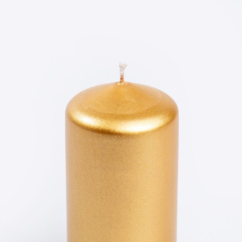 Bolsius Metallic Gold Pillar Candle