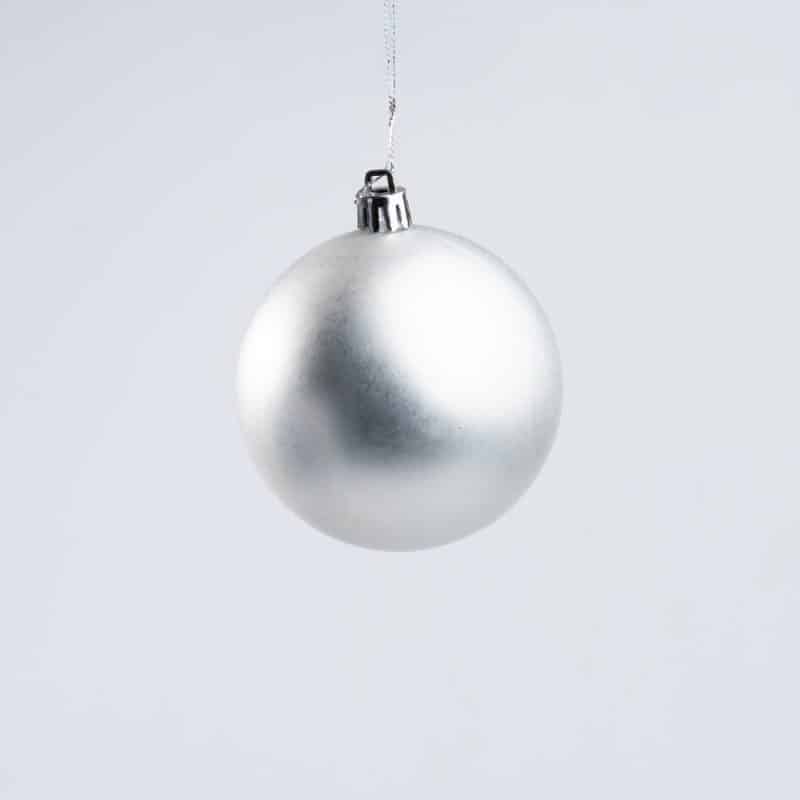 Luxury Sliver Christmas Decoration Hanging Balls Mix - 24 pcs