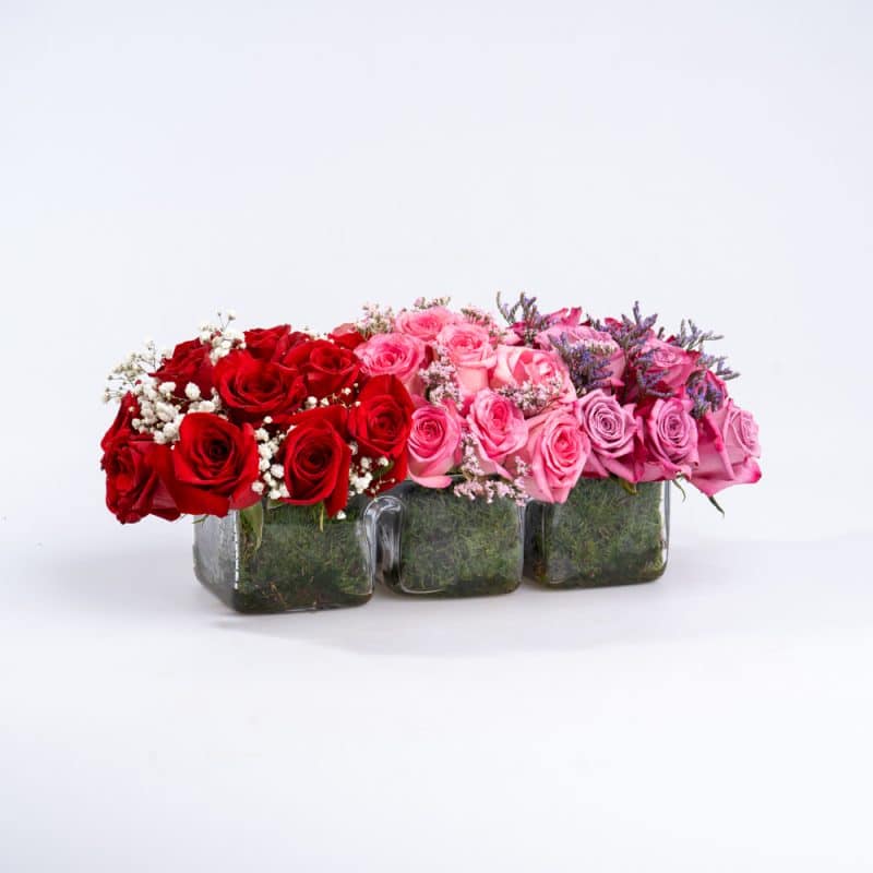 Elegant Roses Bouquet with Gypsophila and Limonium