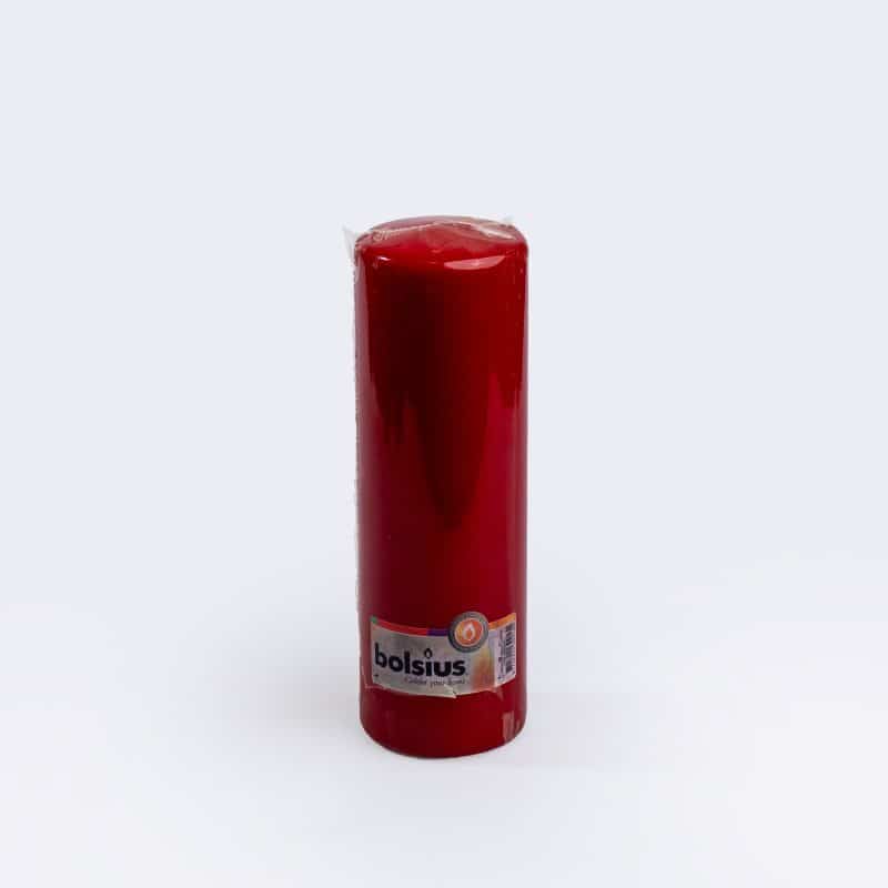 Bolsius Red Pillar Candle 250x78mm