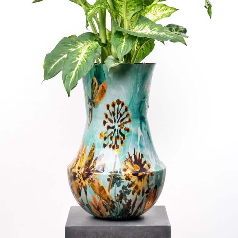 Dieffenbachia in Metal Pot - 85 cm Height